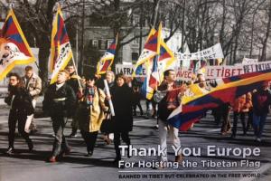 Thank you Europe, for hoisting the tibetan flag